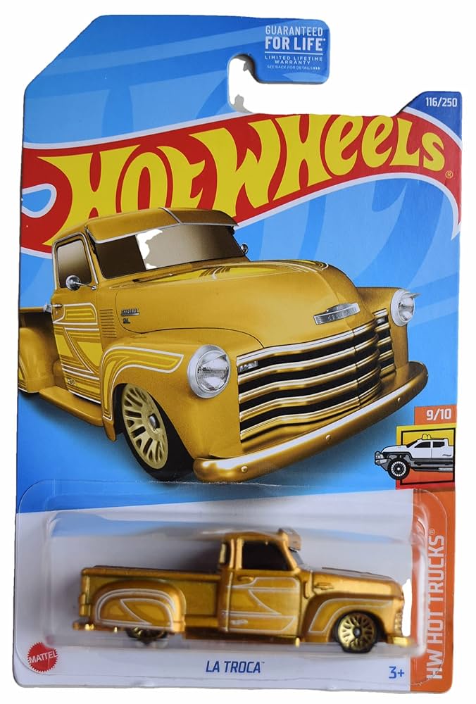 Amazon.com: Hot Wheels La Troca, Hot Trucks 9/10 - Gold
